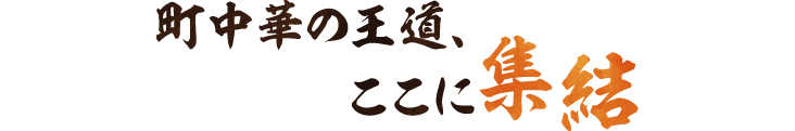 町中華の王道、ここに集結